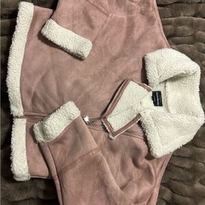Haute Monde Blush Teddy Jacket with Cream Lining